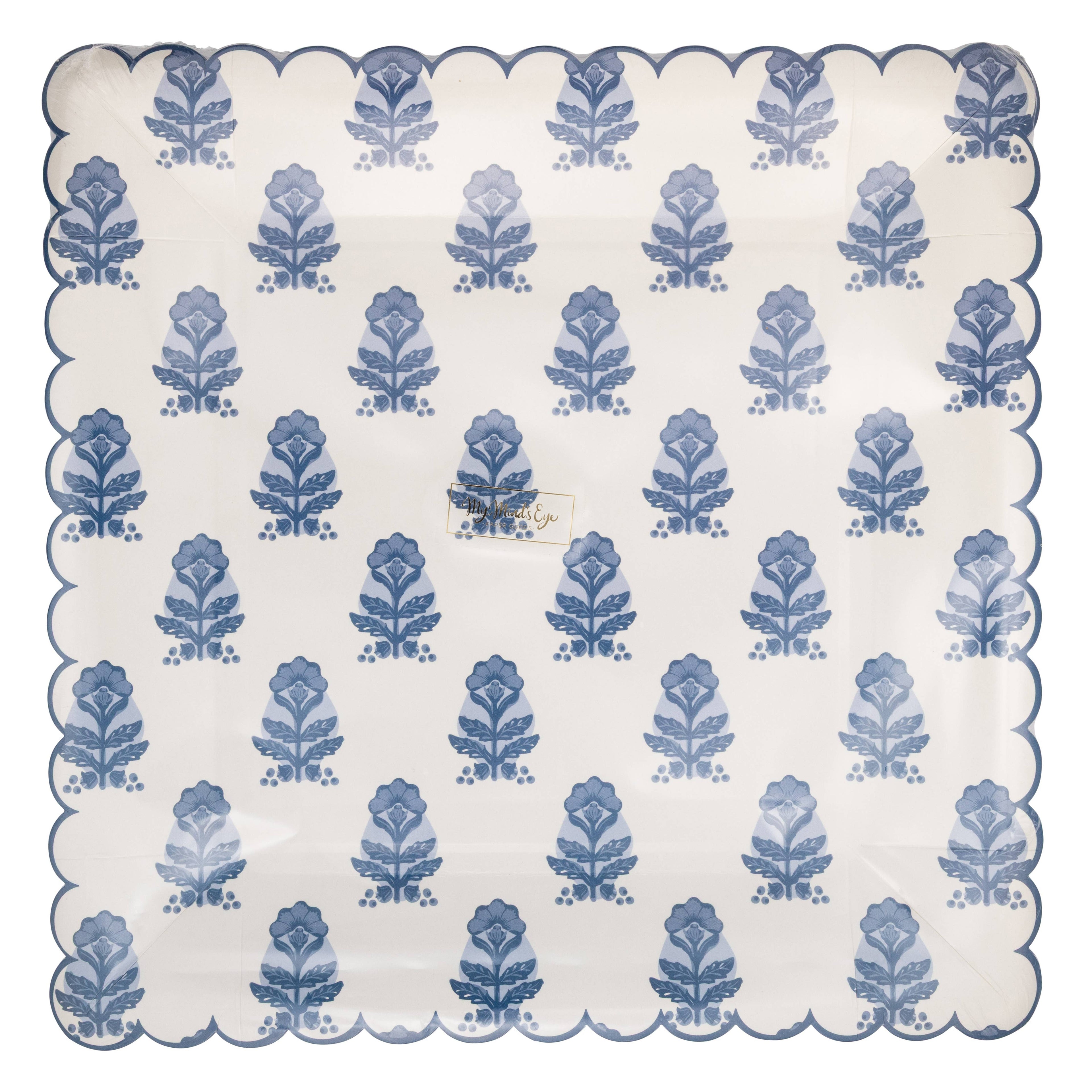 Blue Flower Block Print Plates