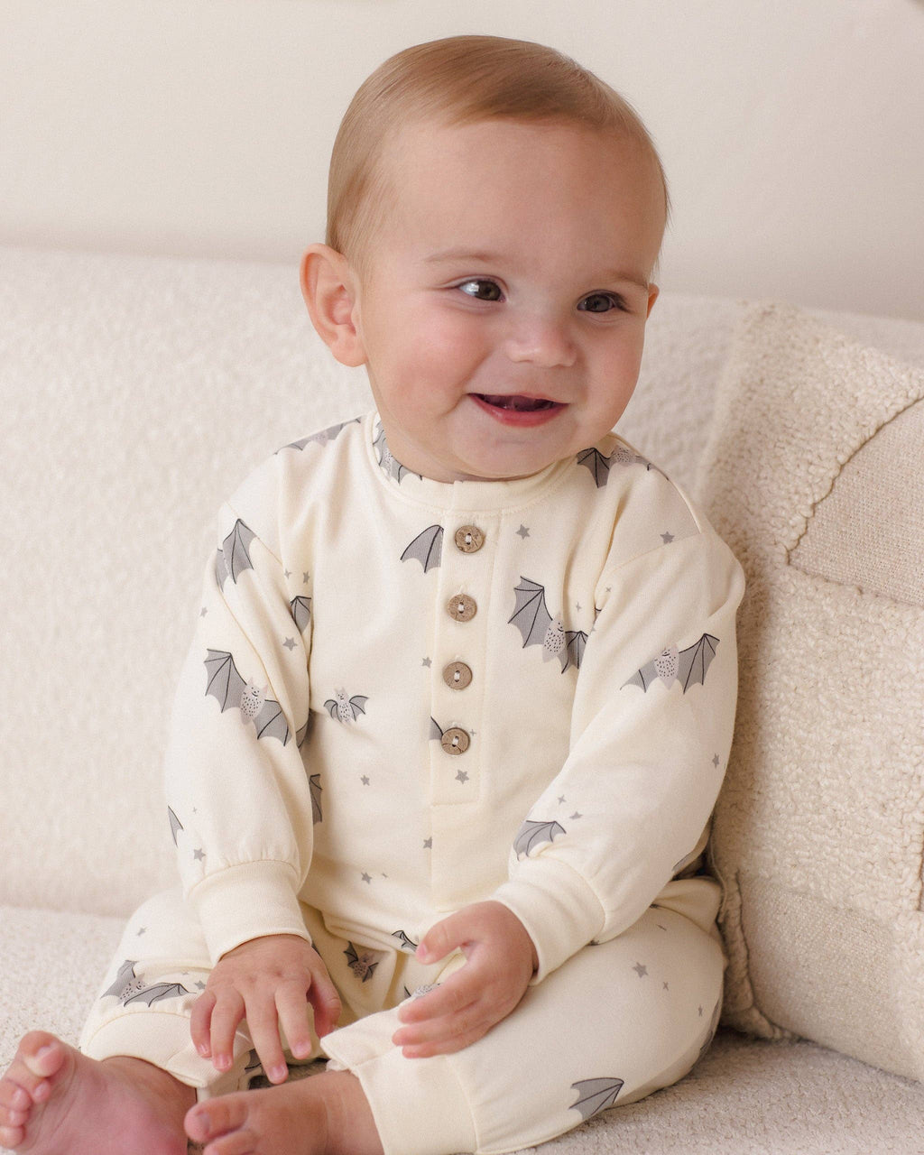 Baby Bats Relaxed Fleece Jumpsuit