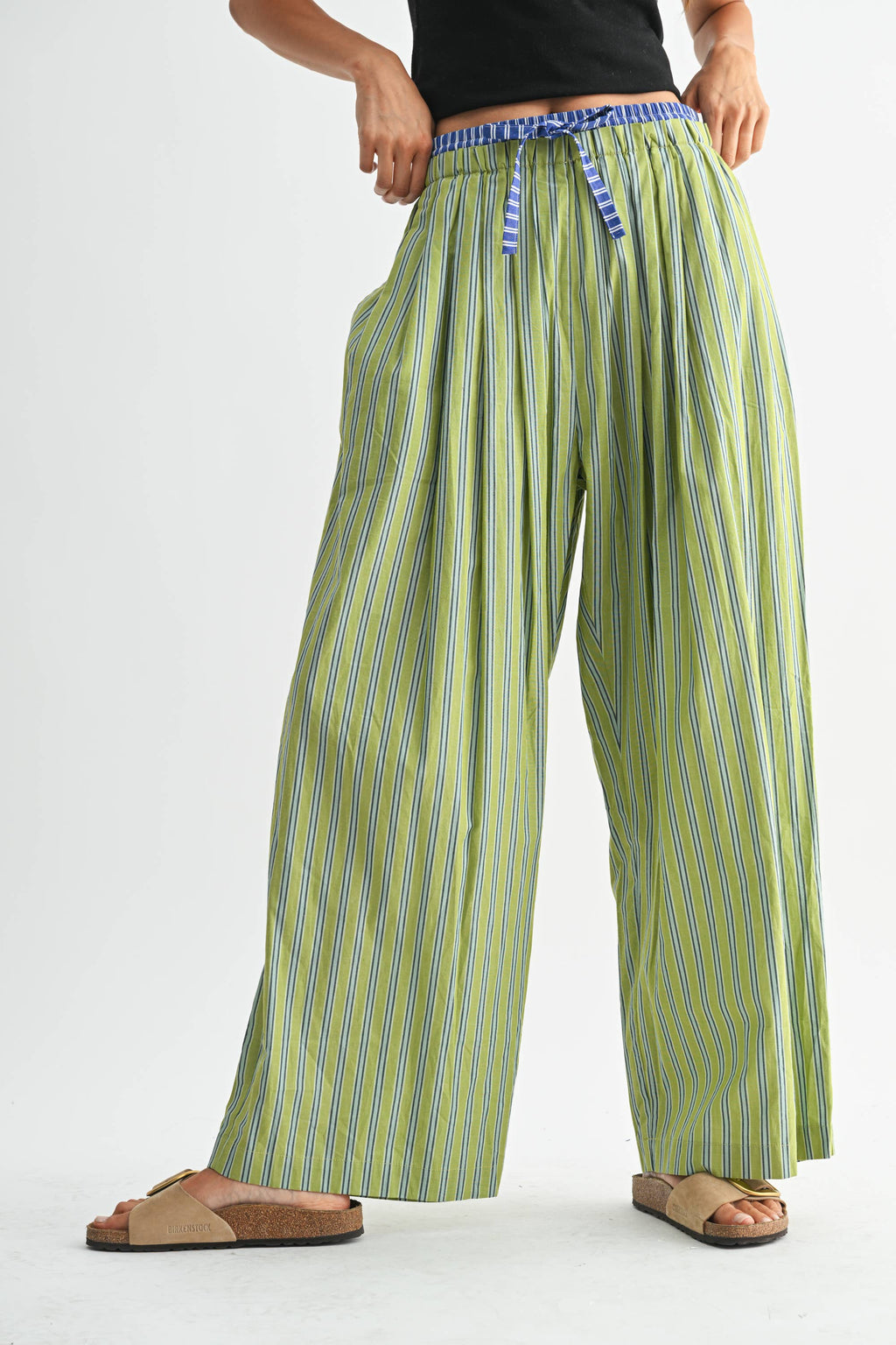 Striped Wide Leg Trousers