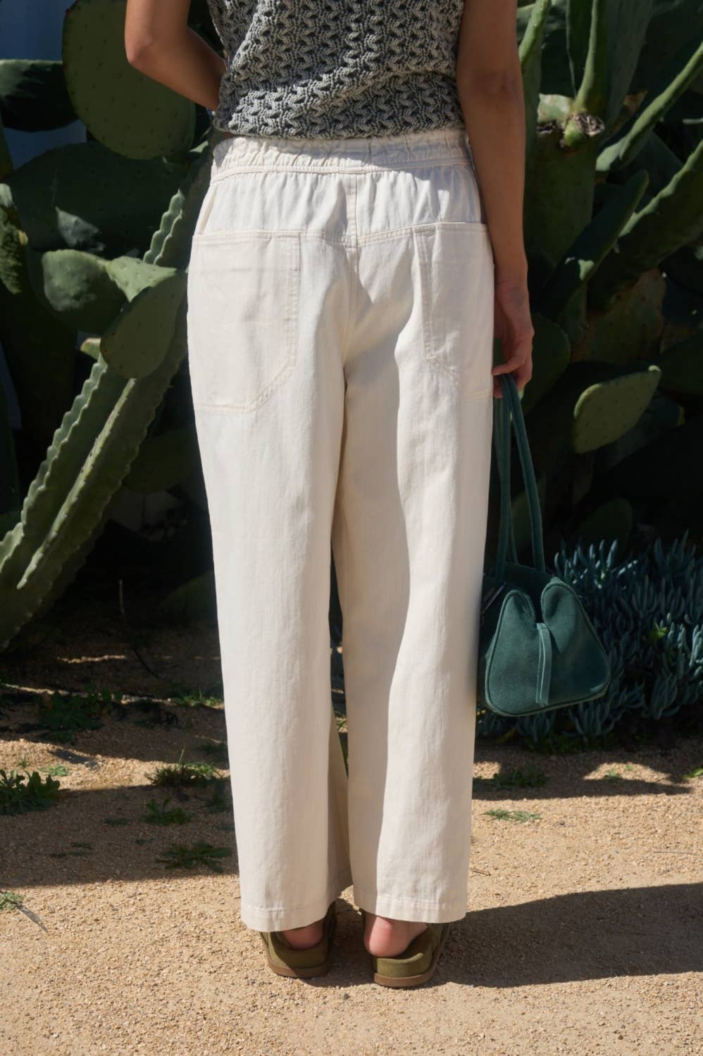 Drawstring Wide Leg Casual Pants