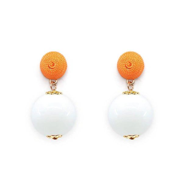 Thread White Candy Earring