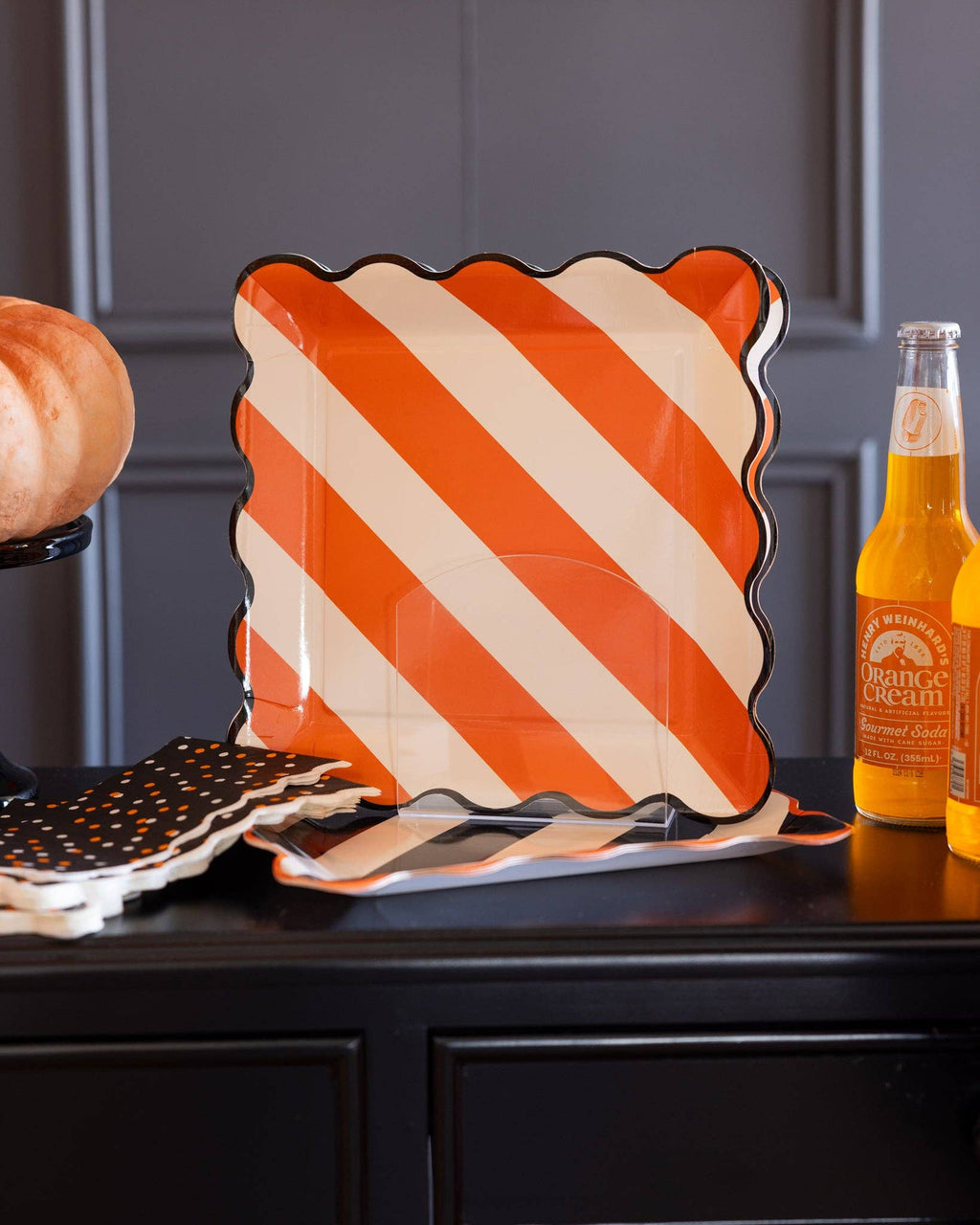 Halloween Polka Dot Dinner Napkin