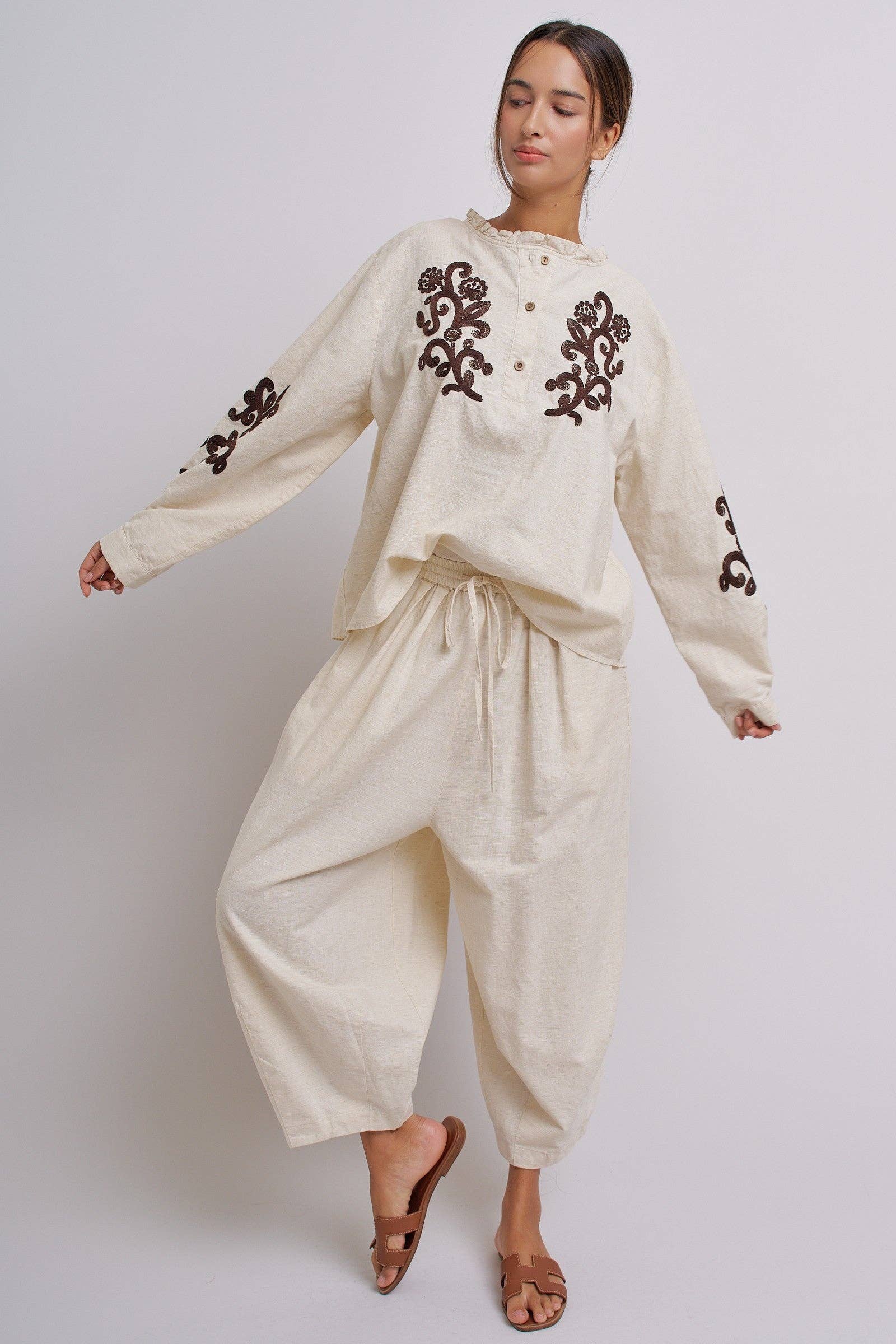 Drawstring Cocoon Pants
