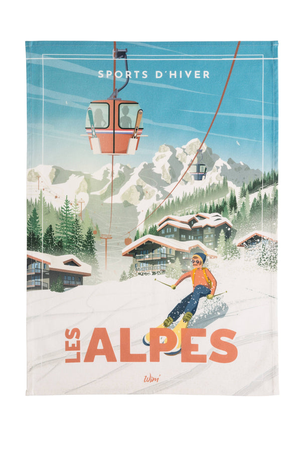 “Les Alpes” 100% Cotton Tea Towel