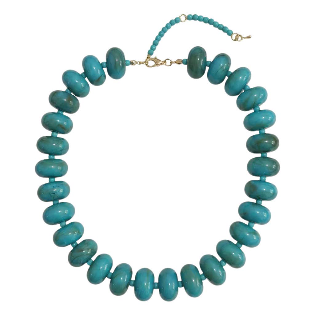 Marlan Turquoise Chunky Beaded Necklace