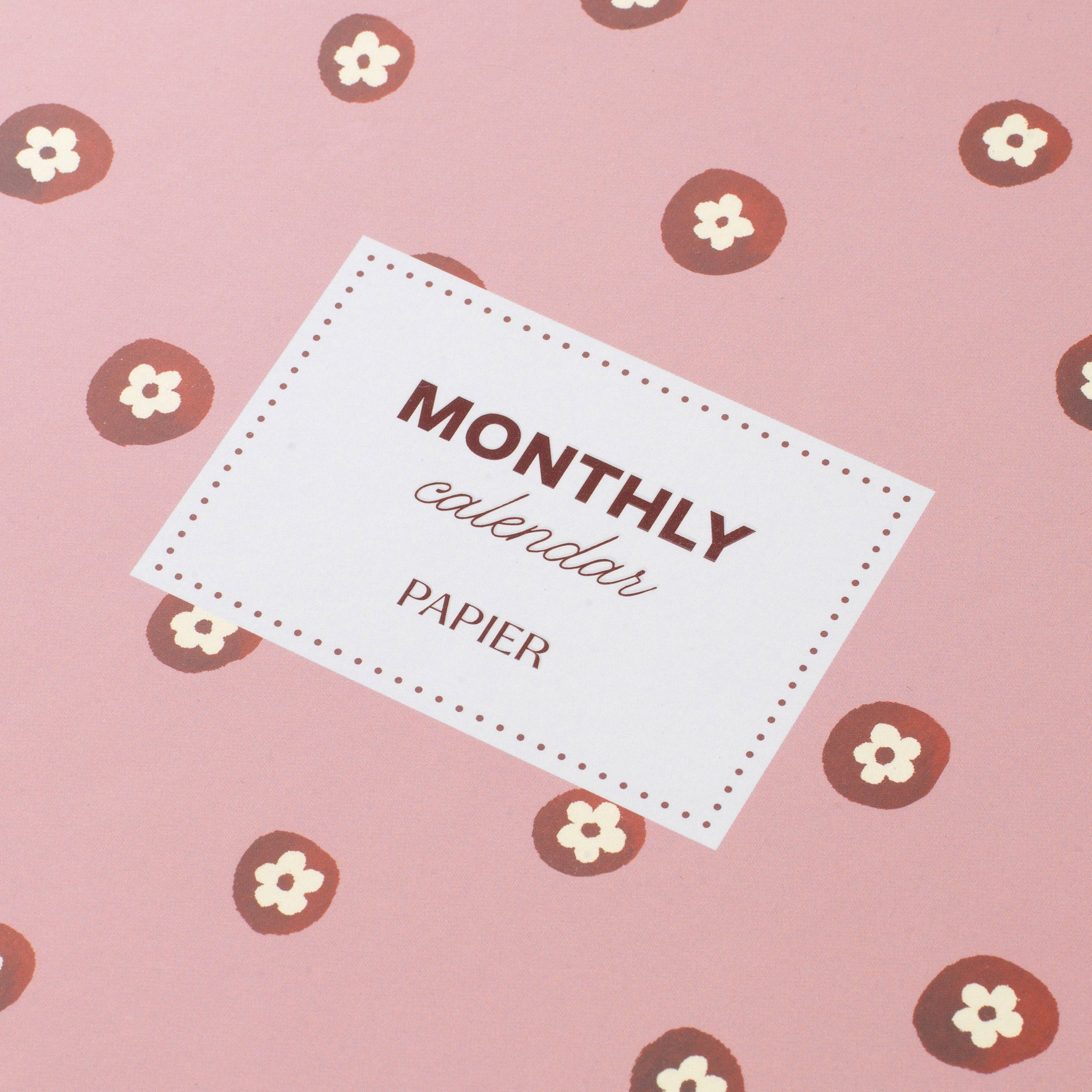 Sunlit Cross-Stitch Monthly Desk Planner (Undated)