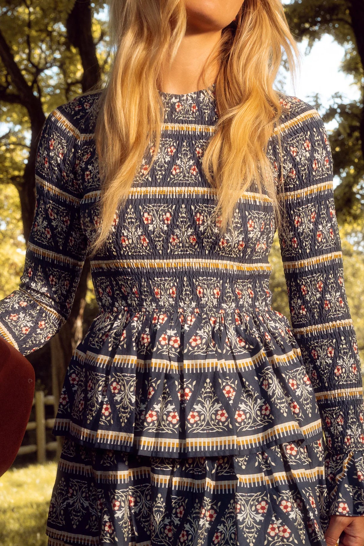 Greer Dress in Navy Fleur