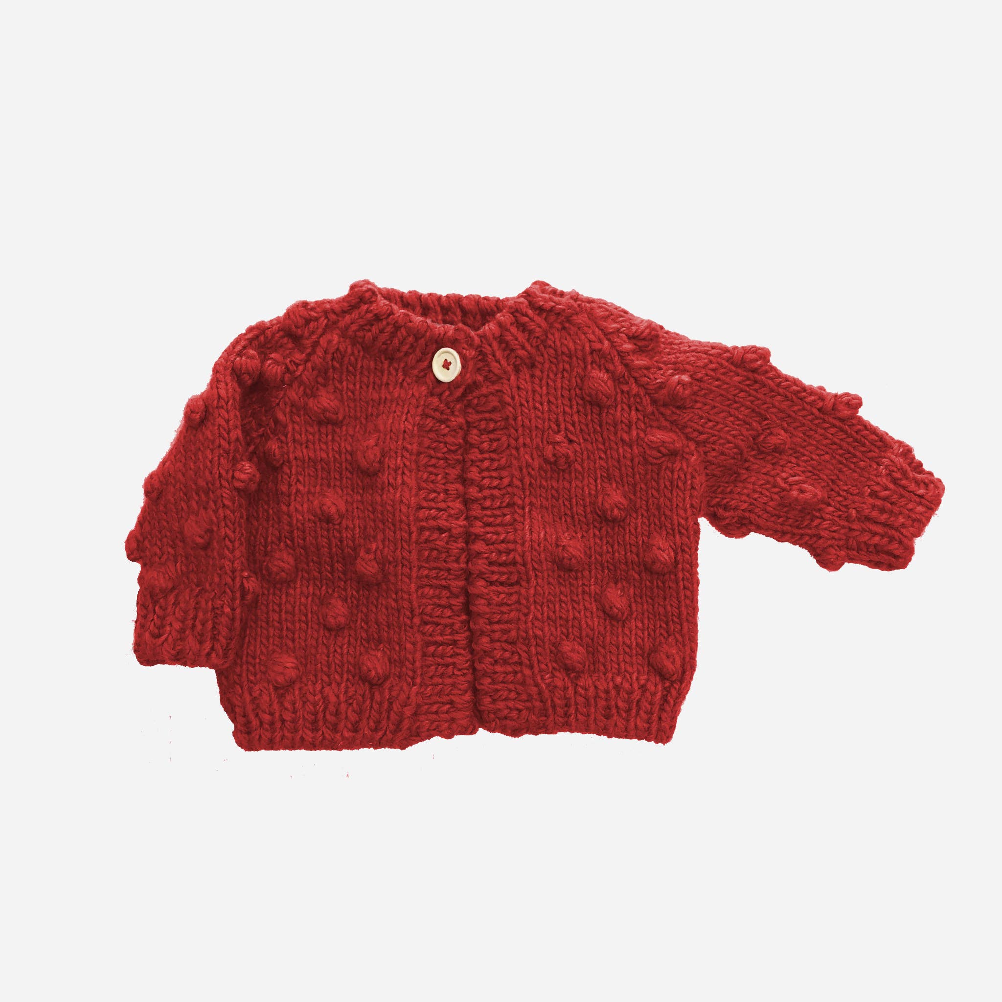 Red Baby Popcorn Cardigan