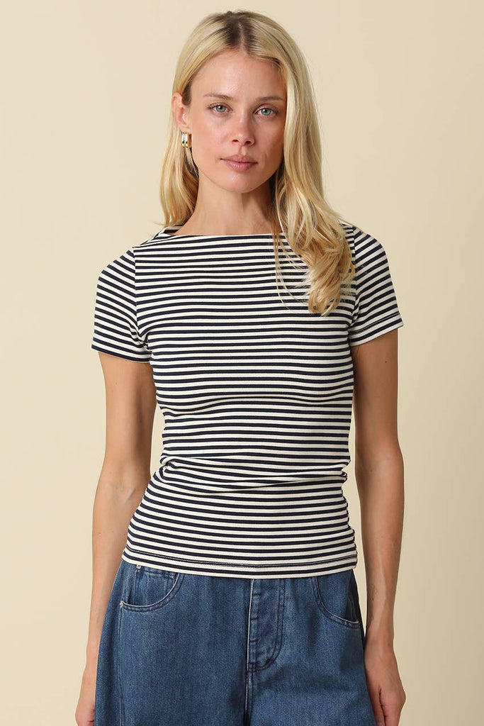 Kate Striped Fitted Top