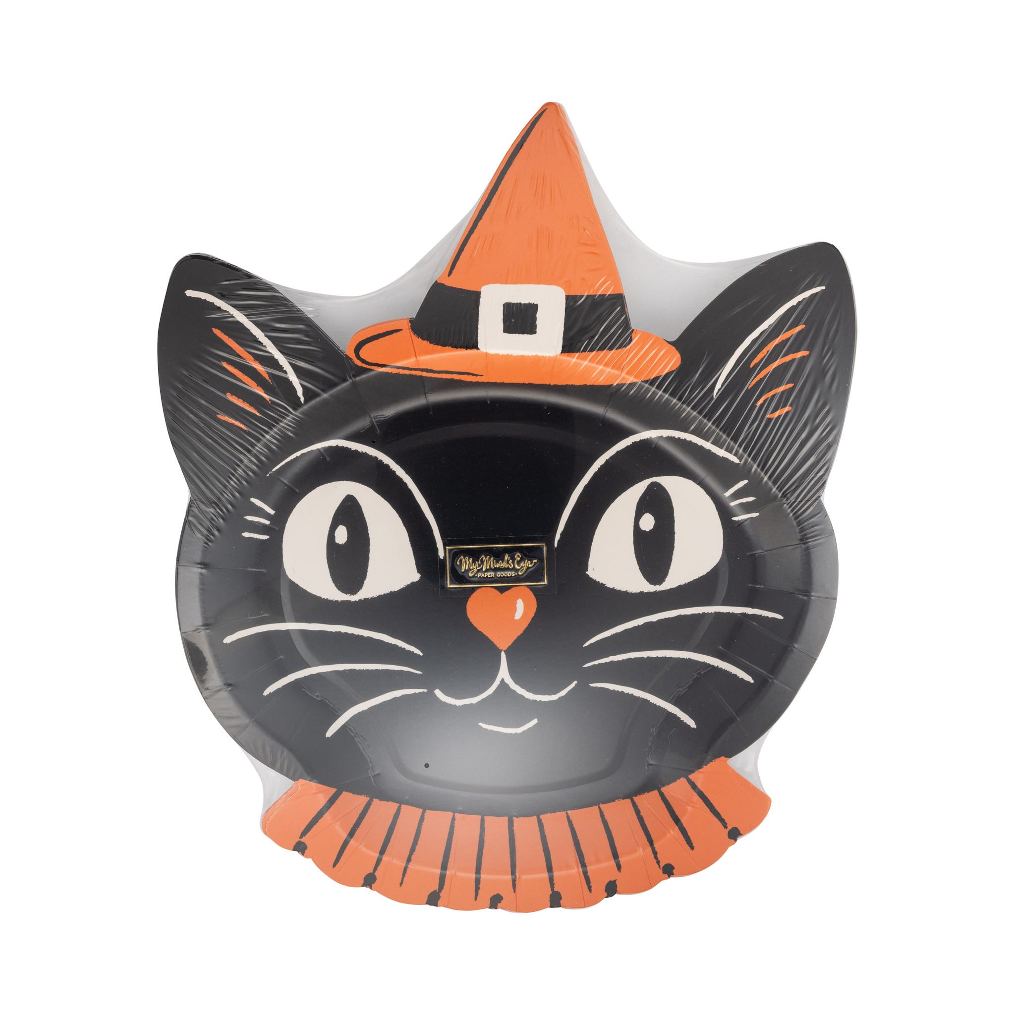 Vintage Witchy Cat Paper Plates
