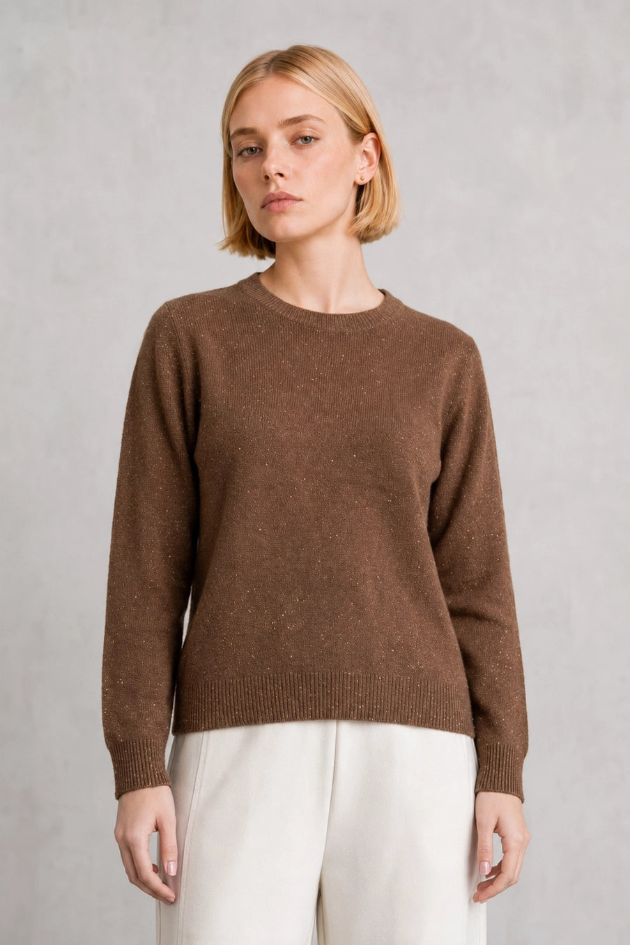 Sparkled Crew Neck Long Sleeve Sweater