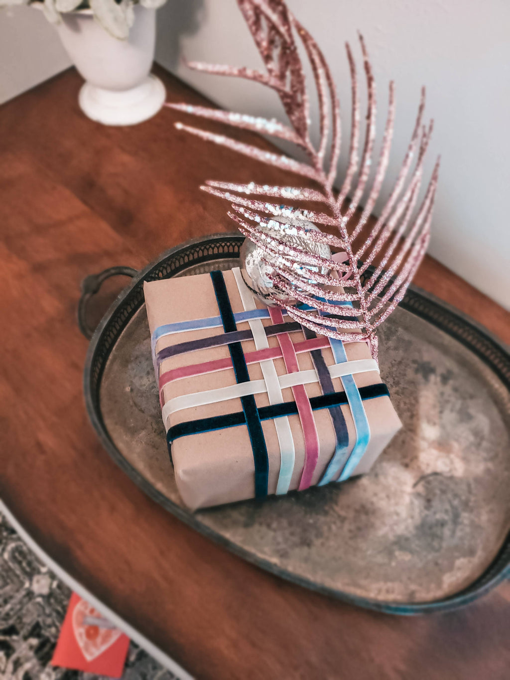 Dusty Mauve Velvet Ribbon Spool