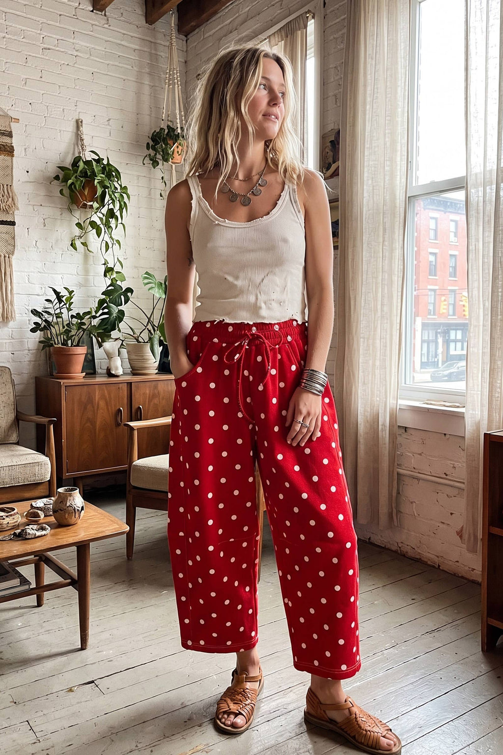 Polka Dot Barrel Lounge Pants