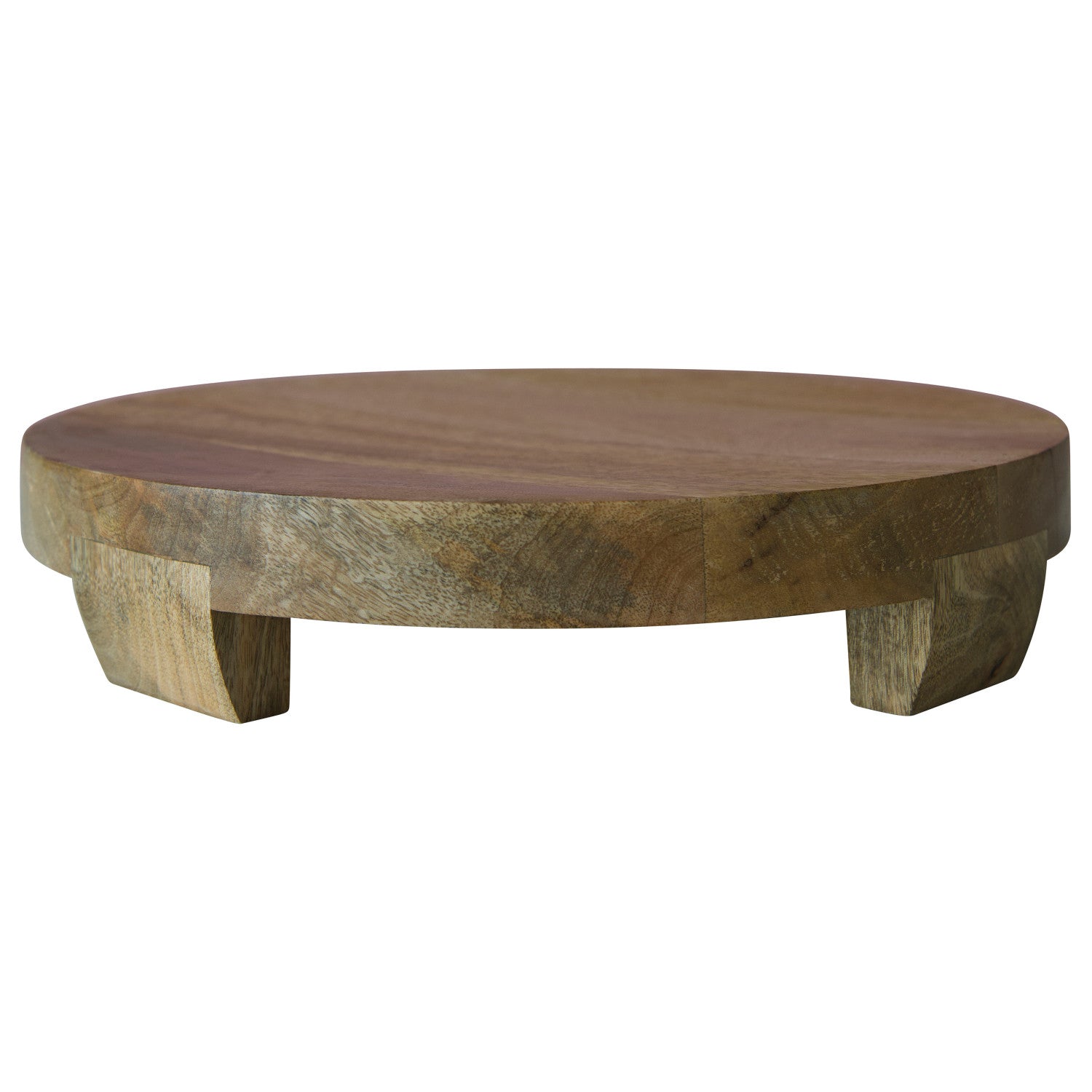 Natural Wood Footed Pedestal