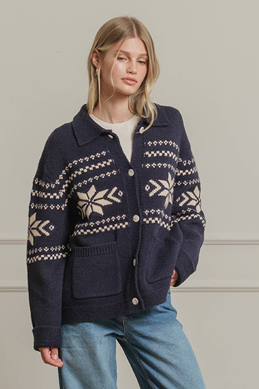 Nordic Snowflake Cardigan