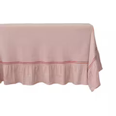 Pink Ruffled Edge Tablecloth