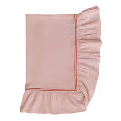 Pink Ruffled Edge Tablecloth