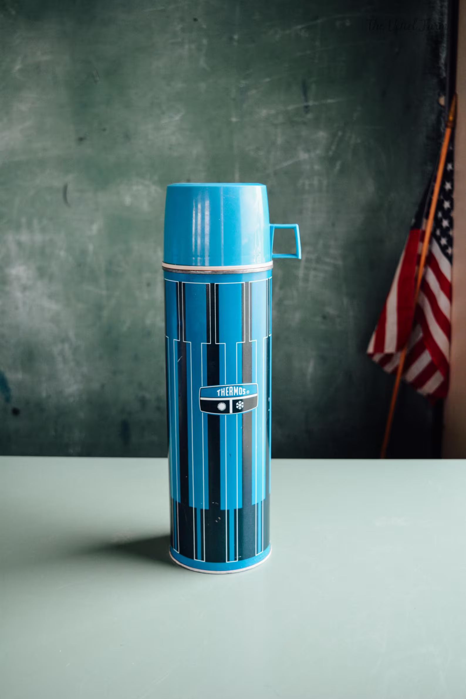 Vintage Blue Thermos