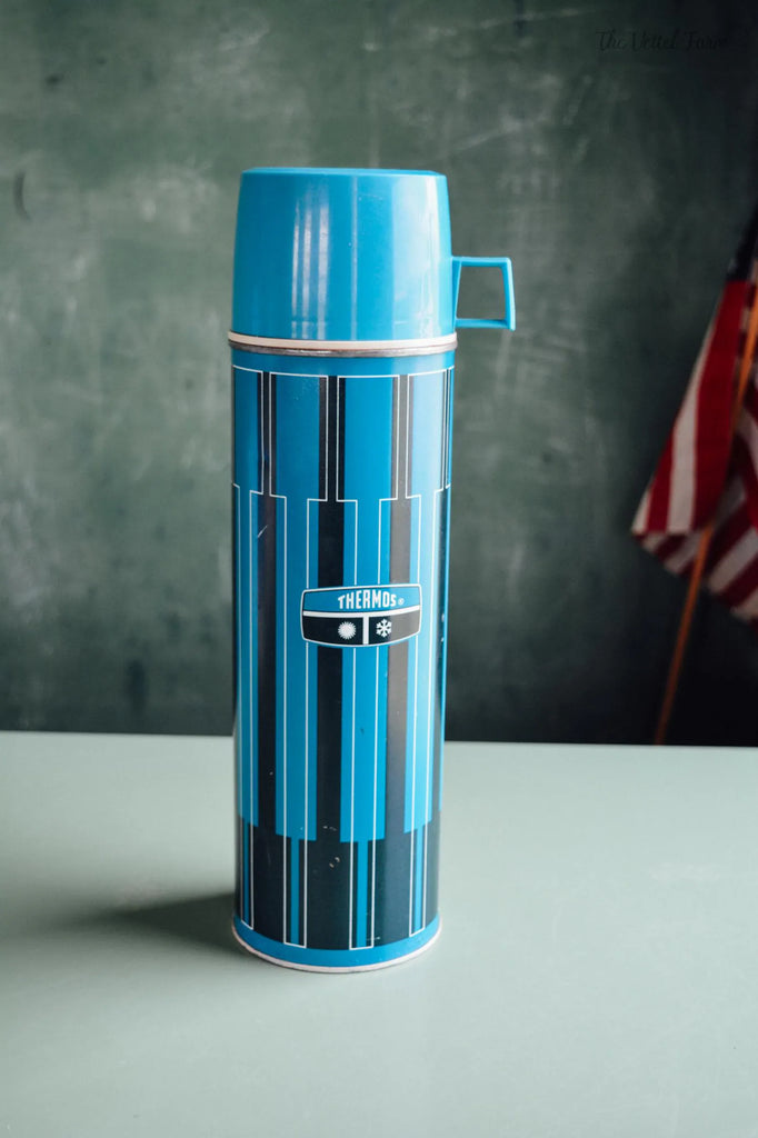 Vintage Blue Thermos