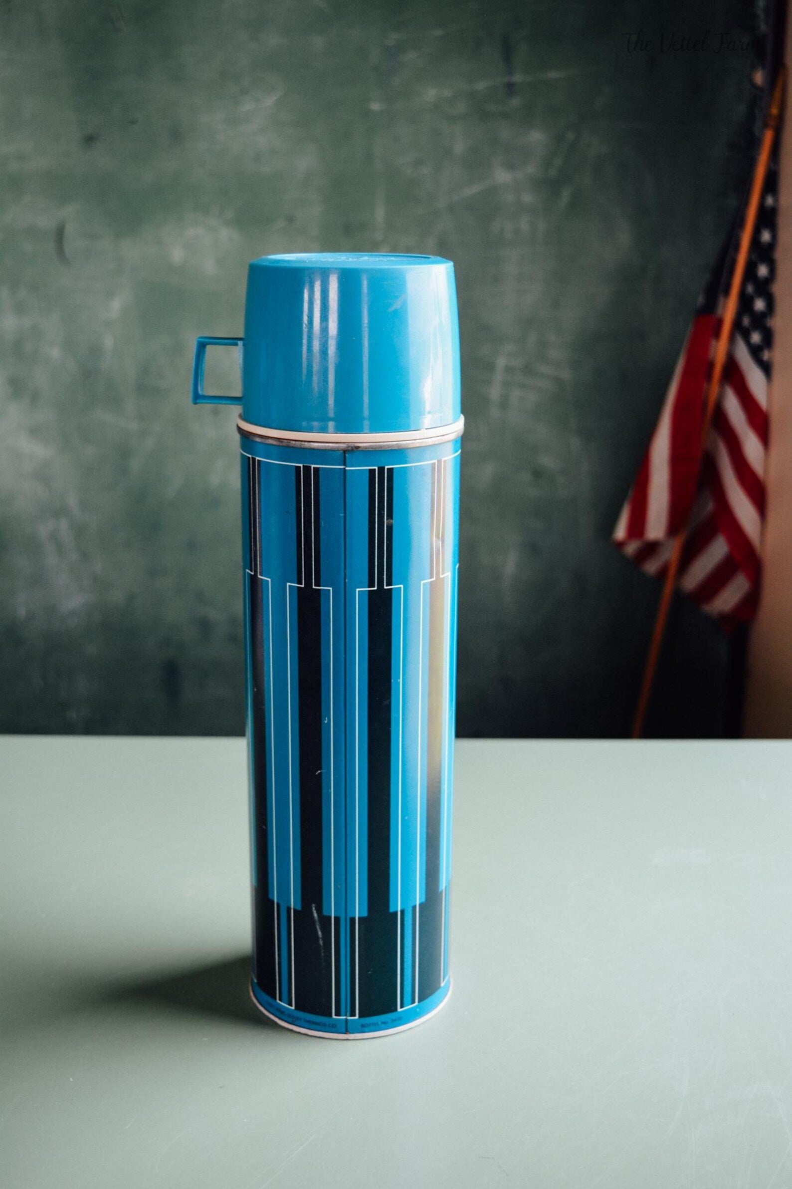 Vintage Blue Thermos