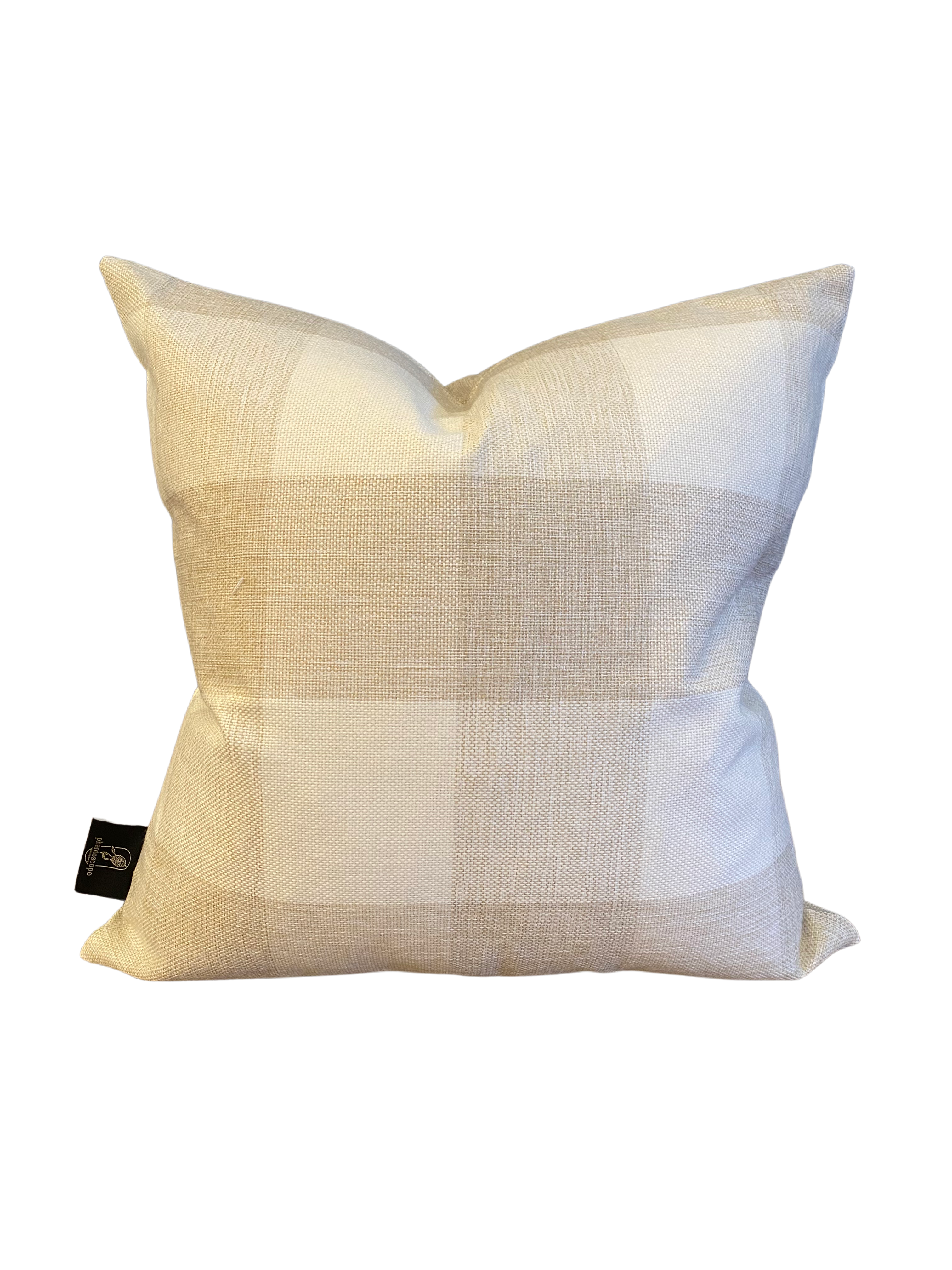 Beige Buffalo Check Pillow