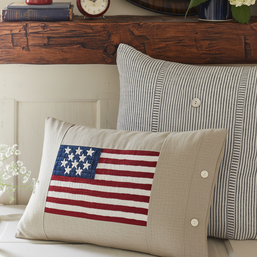 Natural Flag Boudoir Pillow