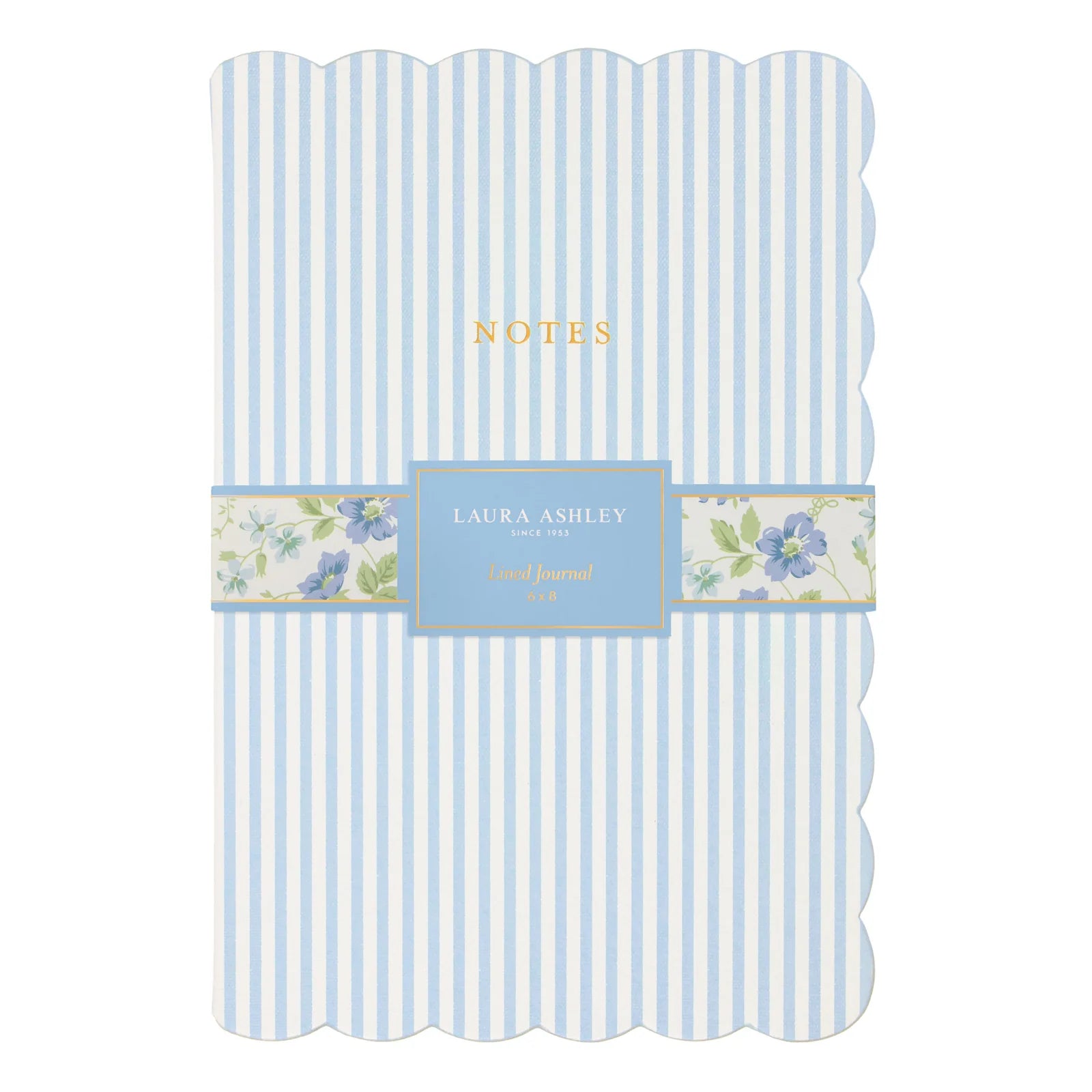 Laura Ashley Heirloom Cottage Scalloped Striped Journal