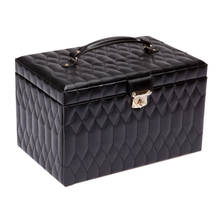 CAROLINE EXTRA LARGE JEWELRY CASE - BLACK