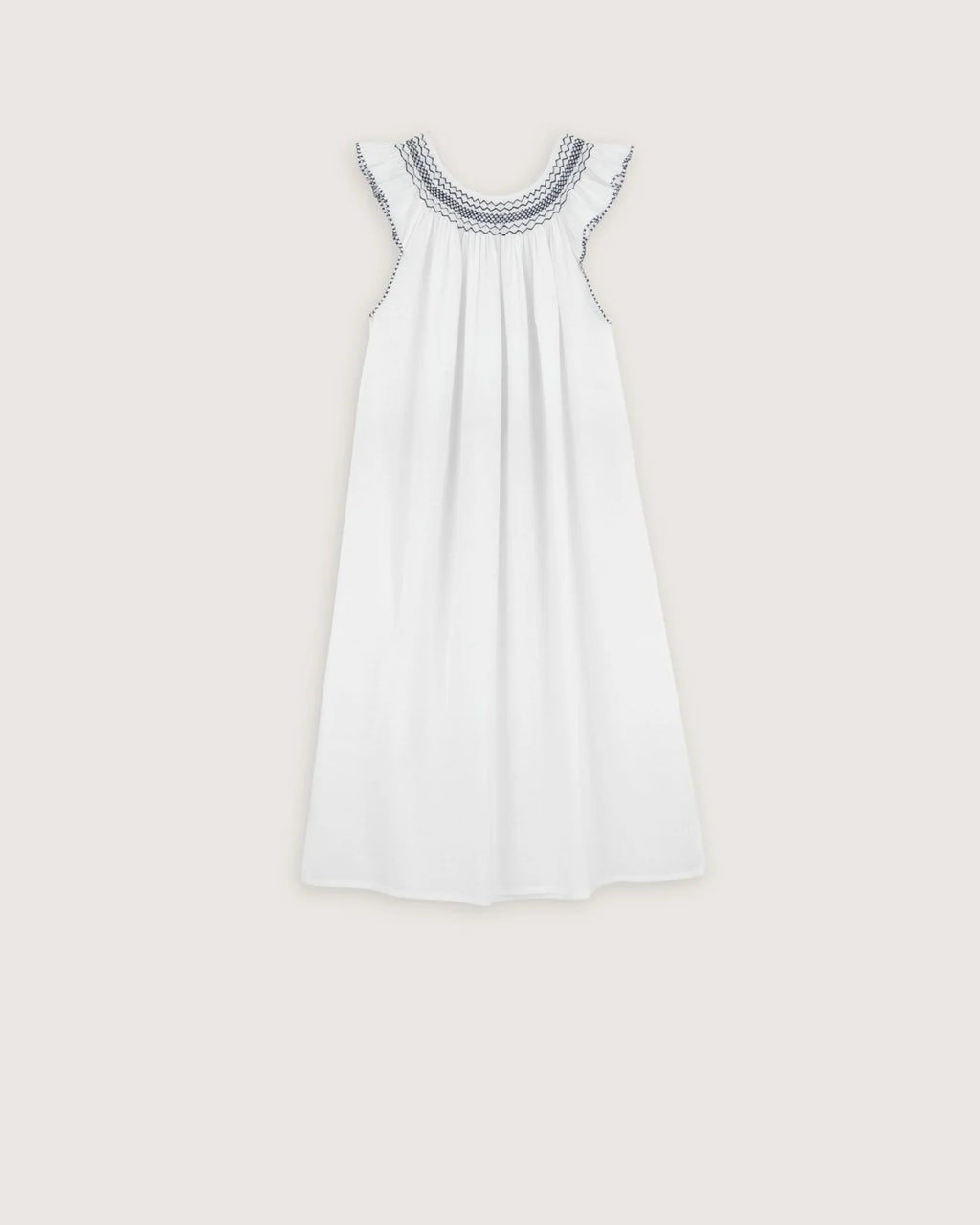 Navy Embroidered Dona Night Dress