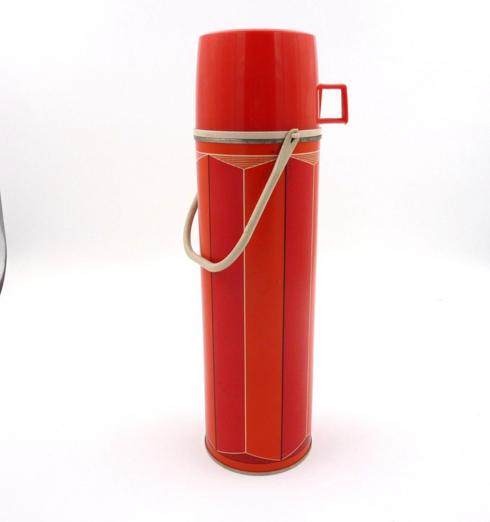 Vintage Red/Orange Thermos