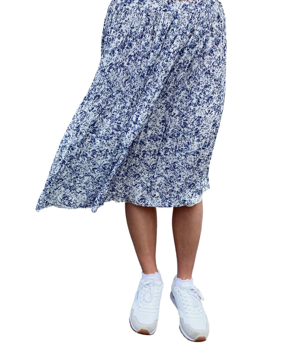 Blue Floral Skirt