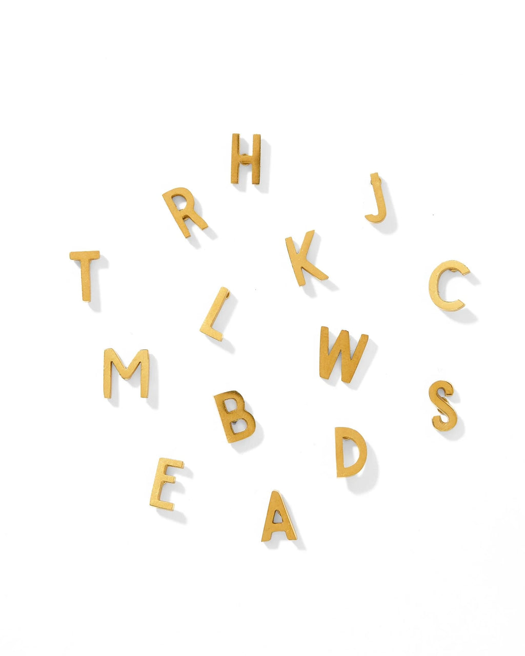 Initial Screwback Flat Back Stud Earrings