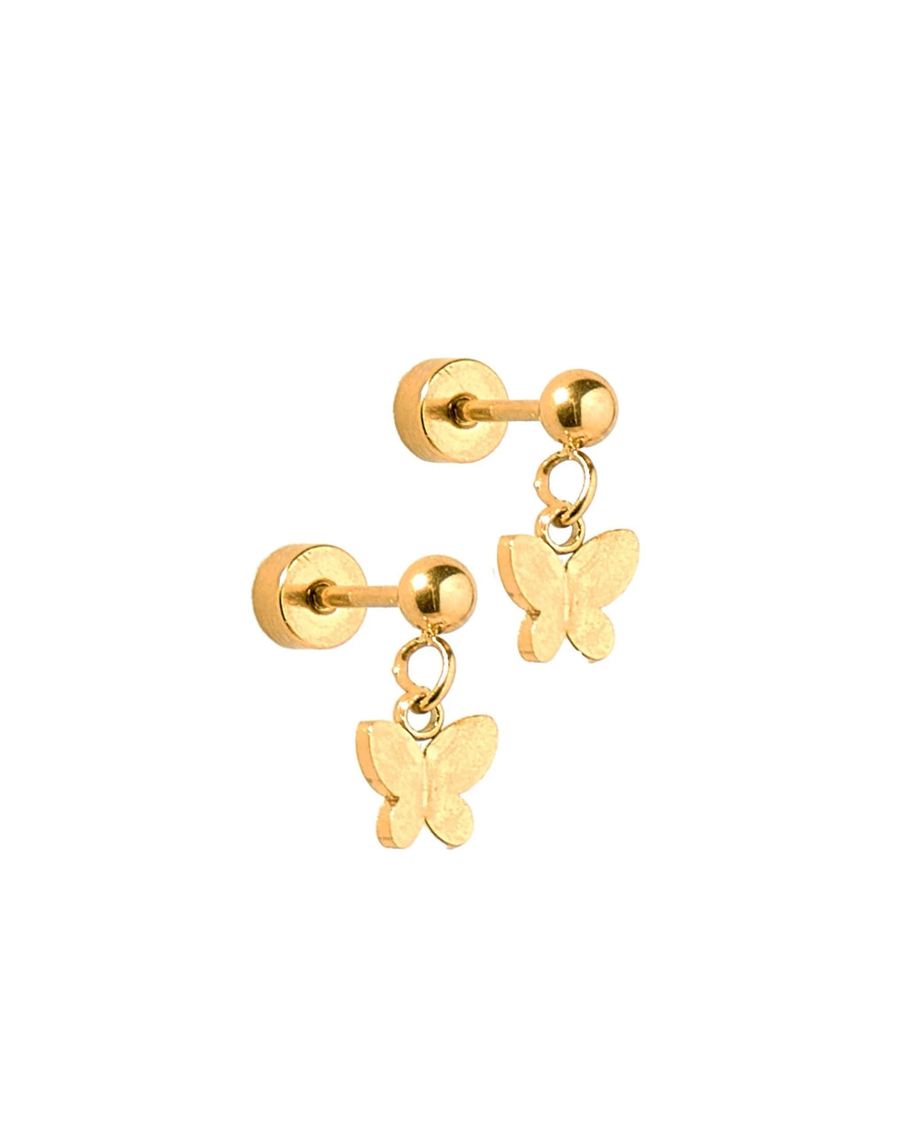 Screwback Flat Back Stud Earrings