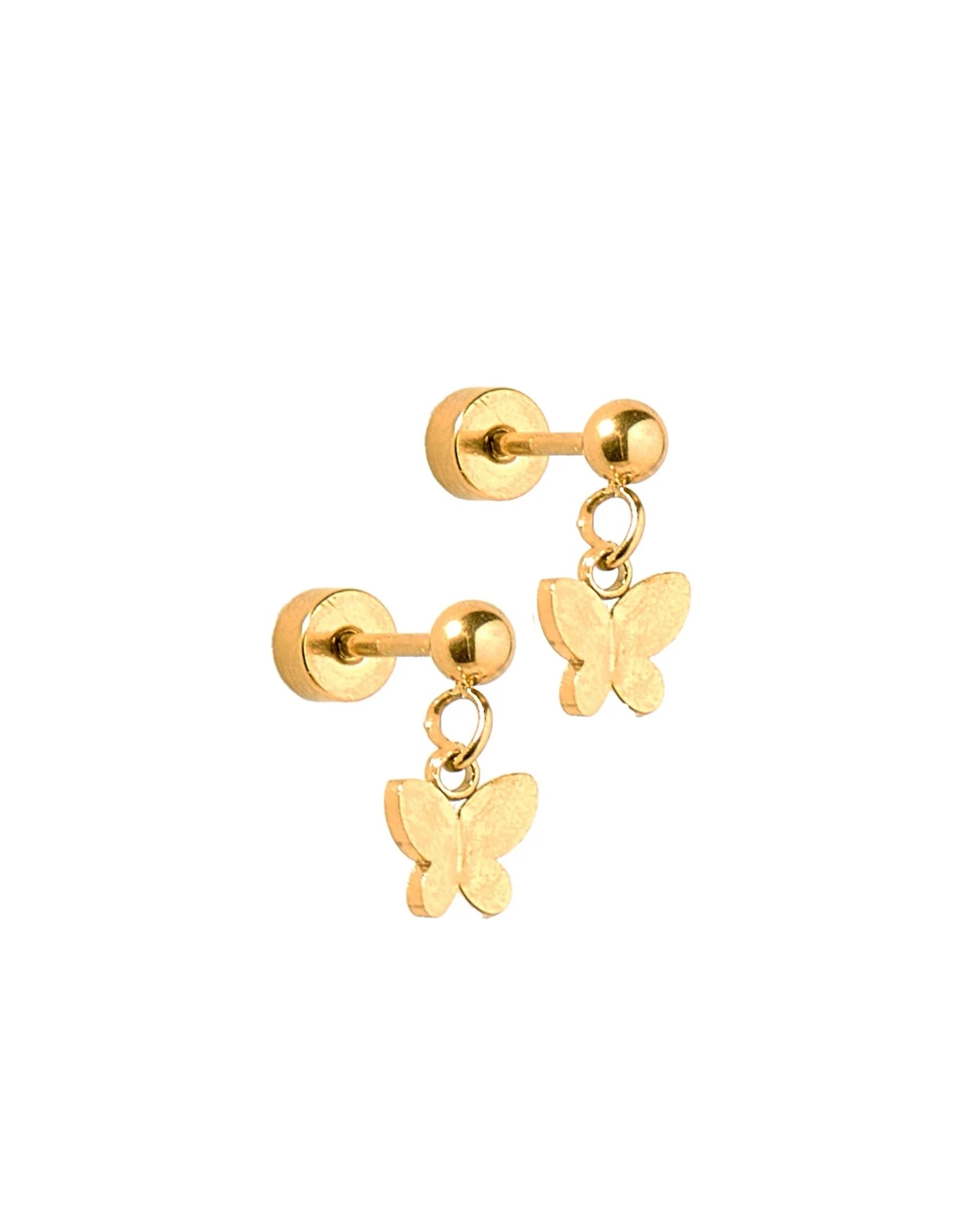 Screwback Flat Back Stud Earrings