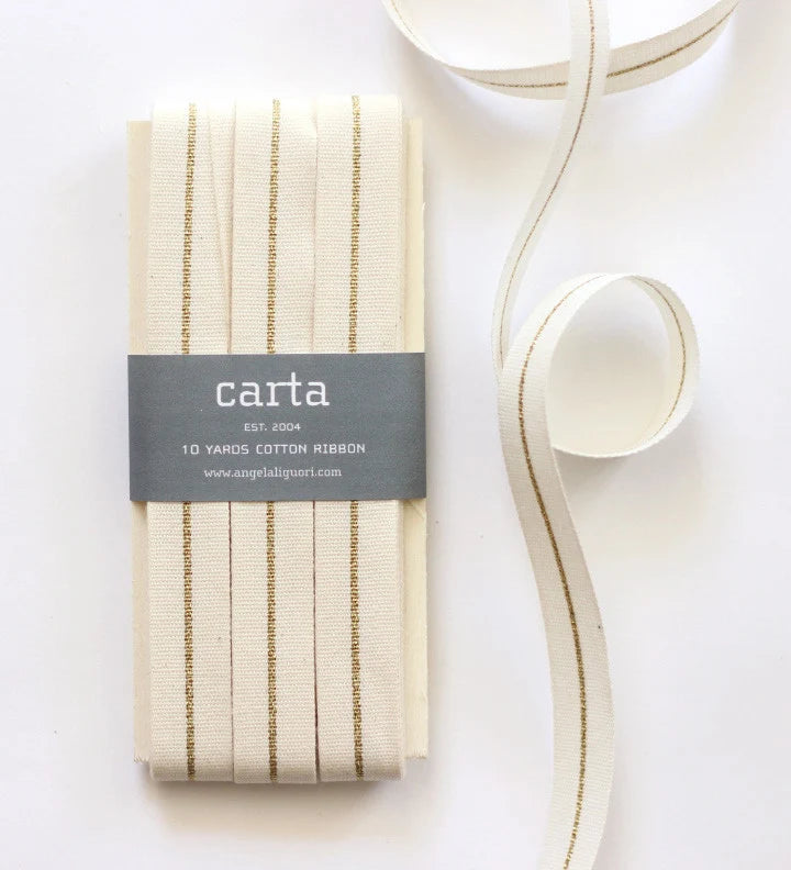 Metallic Line Ribbon | wood paddle