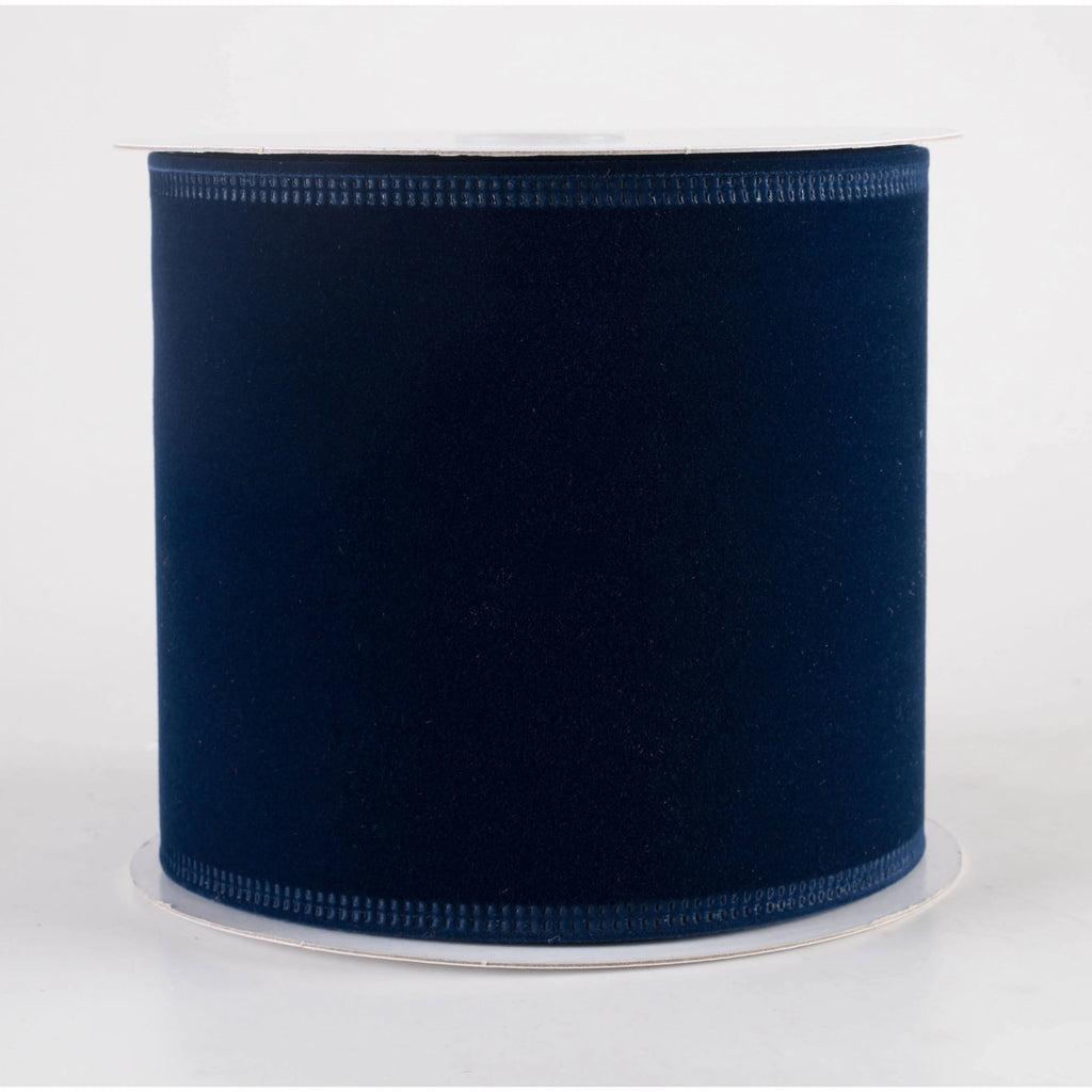 Navy Blue Velvet Ribbon