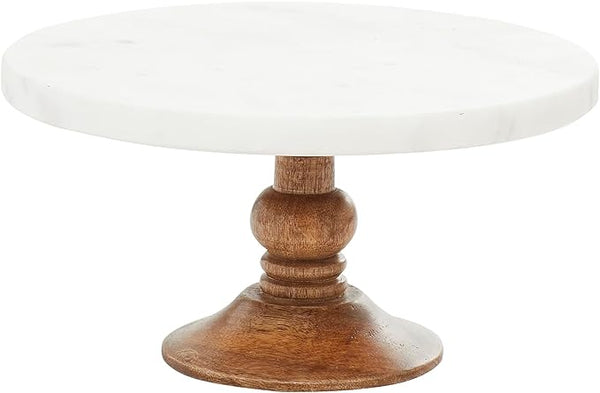 Cake Stand with Wood Base