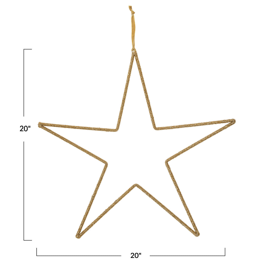 Glass Bead Hanging Star