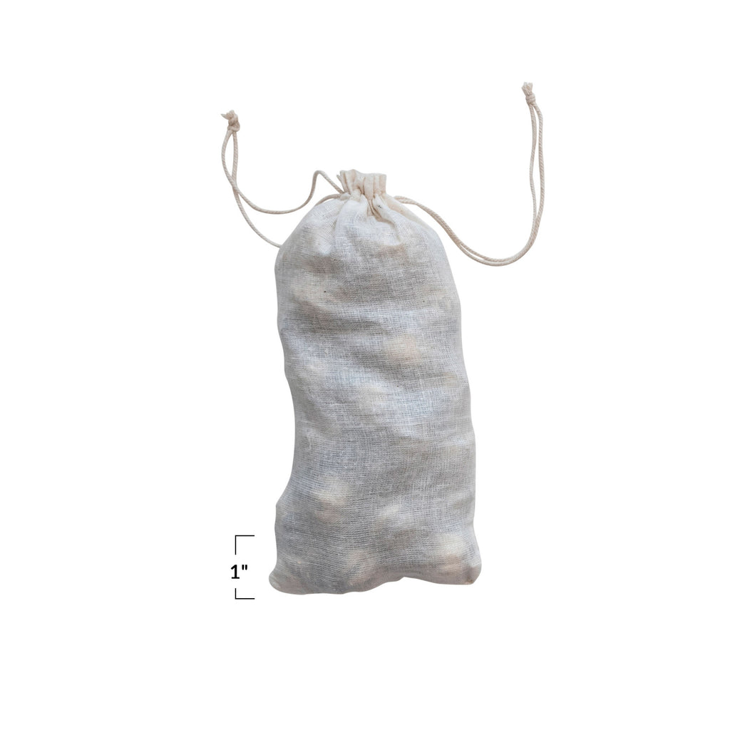 Mercury Glass Ornaments in Muslin Bag