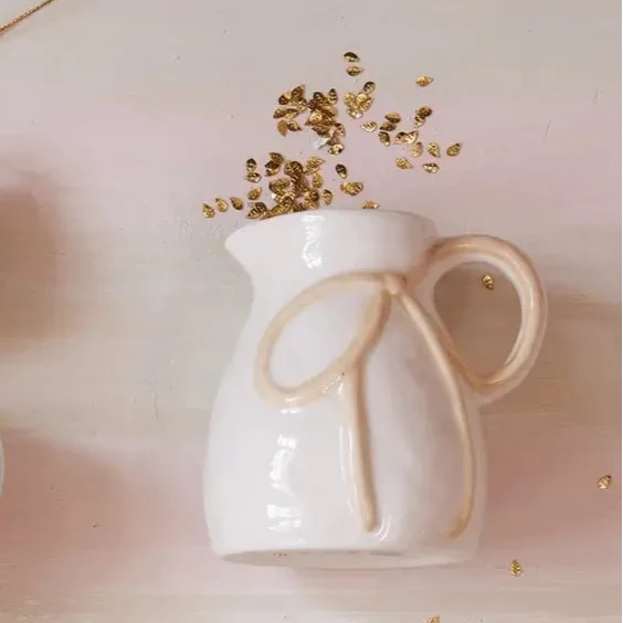 Stoneware Creamer with Bow Handle