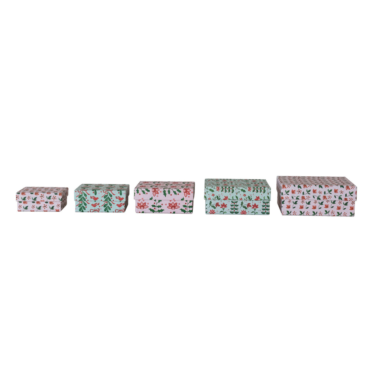 Merry Botanical Paper Gift Box