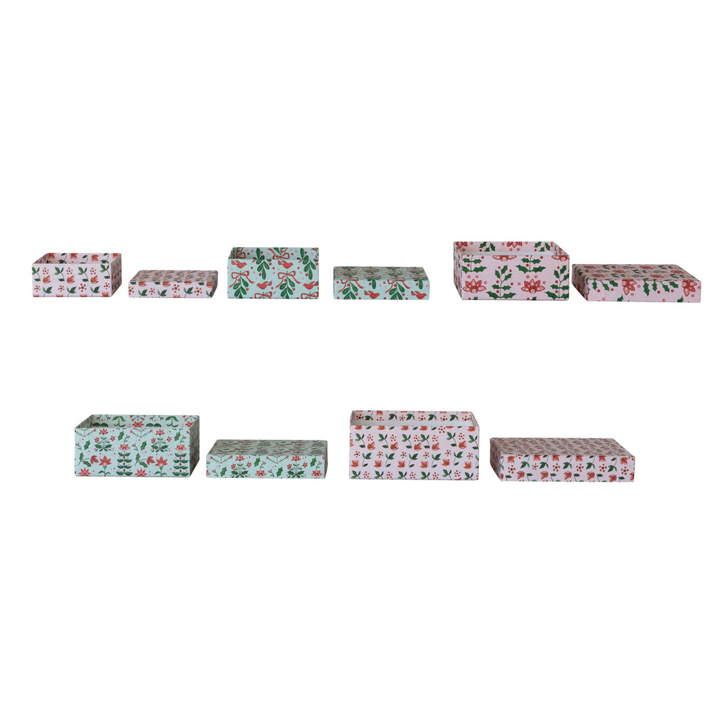 Merry Botanical Paper Gift Box
