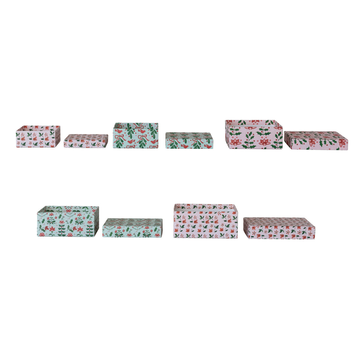 Merry Botanical Paper Gift Box