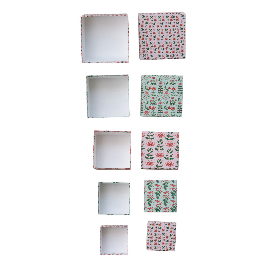 Merry Botanical Paper Gift Box