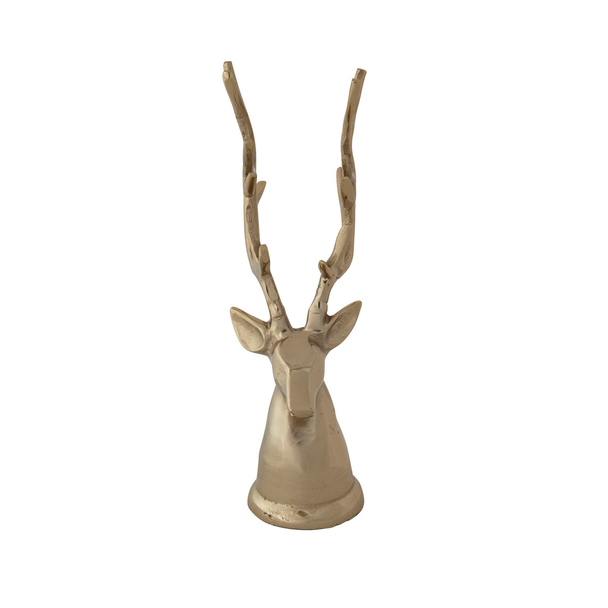 Gold Cast Aluminum Reindeer Head