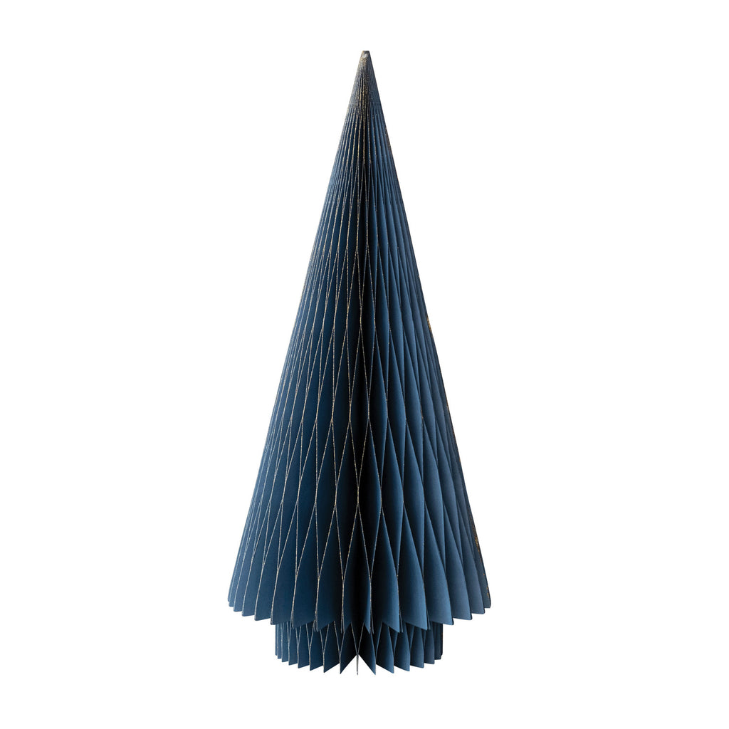 Blue Glitter Folding Honeycomb Tree