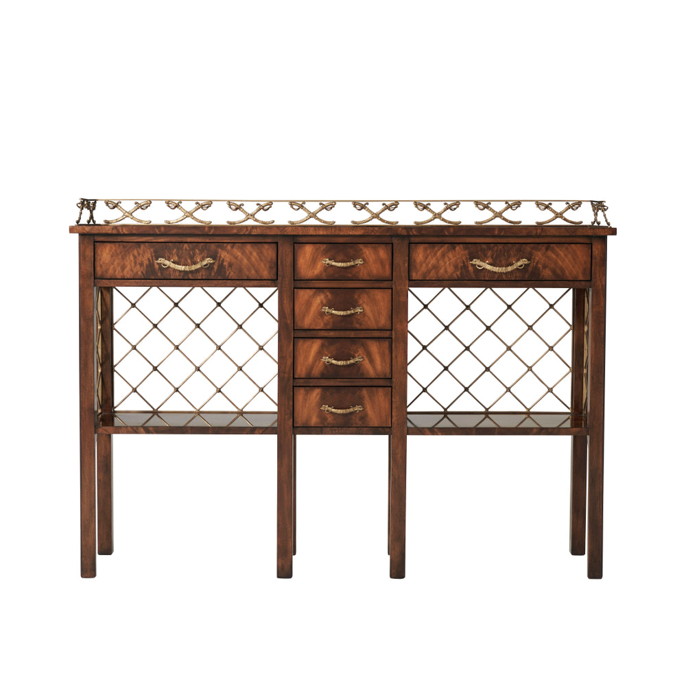 Trellises and Sabres Console Table