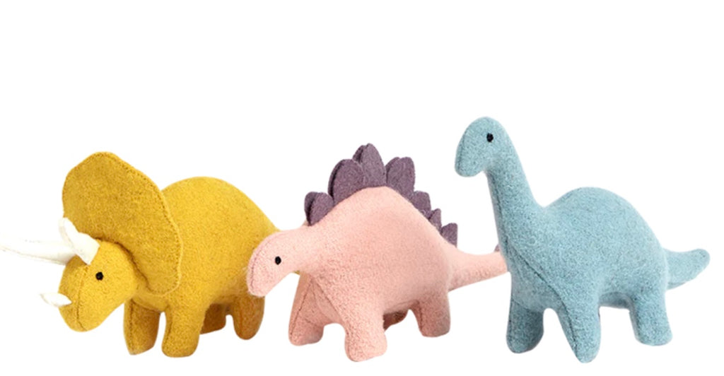 Felted Dinosaurs, Set of 3