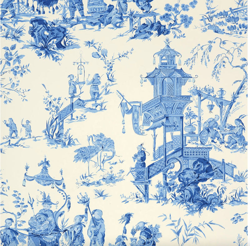 China Blue Chinois Wallpaper