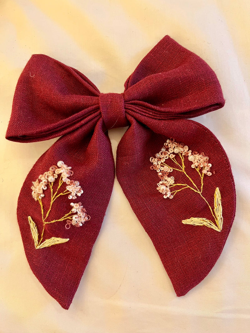 Hand Embroidered Bows